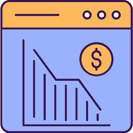 gráfico financeiro Generic color lineal-color Ícone