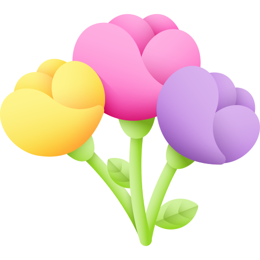 Flowers 3D Color icon
