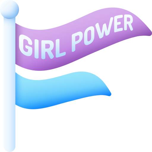 Girl power 3D Color icon