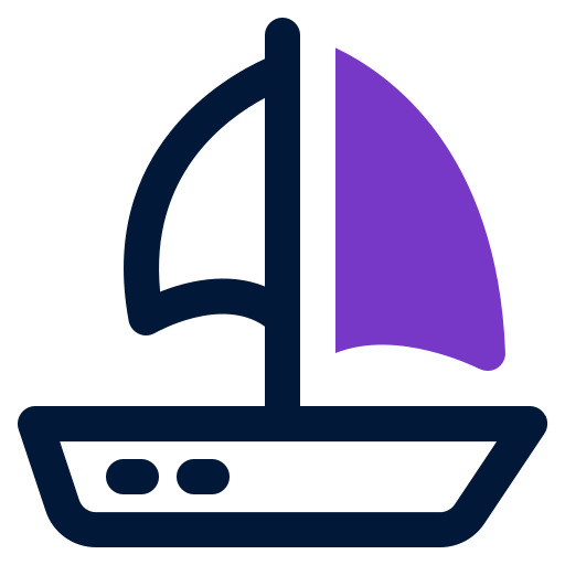 Лодка Generic color lineal-color иконка