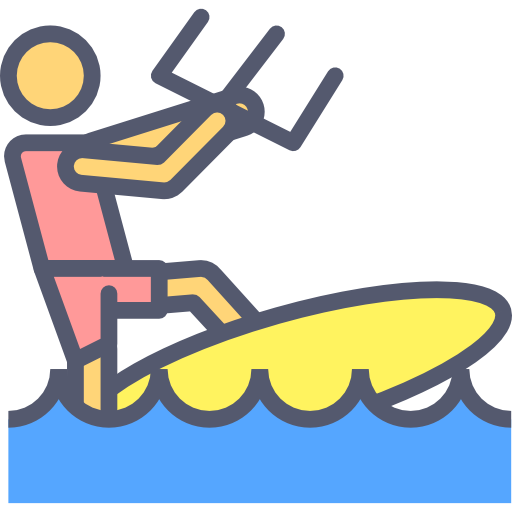windsurfingu Darius Dan Lineal Color ikona