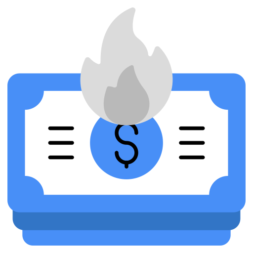 geld verbranden Generic Others icoon