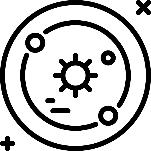 układ słoneczny Neung Lineal ikona