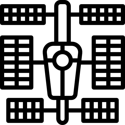 estación espacial Neung Lineal icono