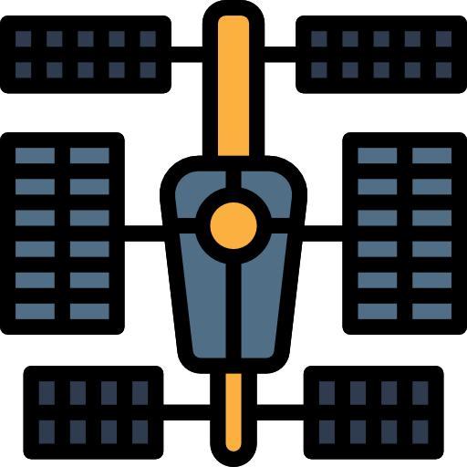 estación espacial Neung Lineal Color icono