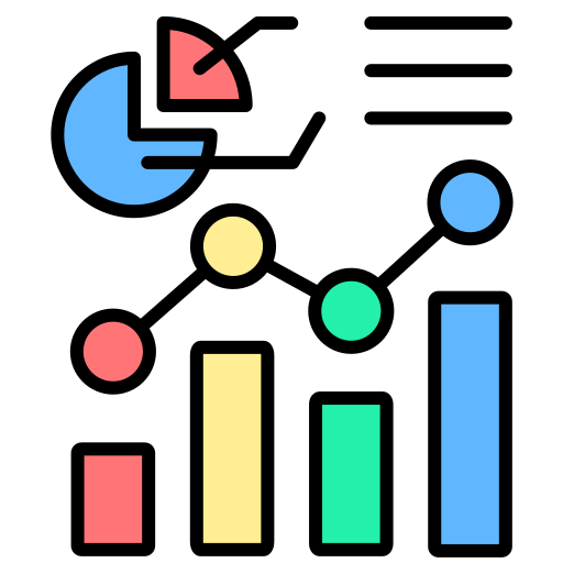 graphique statistique Generic color lineal-color Icône