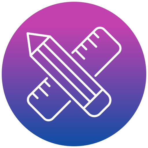연필과 자 Generic gradient fill icon