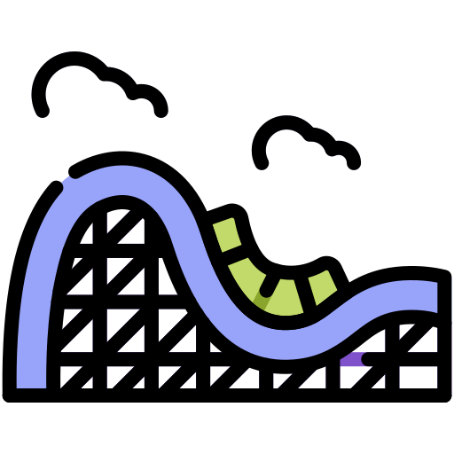 Roller coaster Generic color lineal-color icon