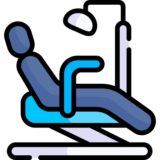 tandarts stoel Kawaii Lineal color icoon