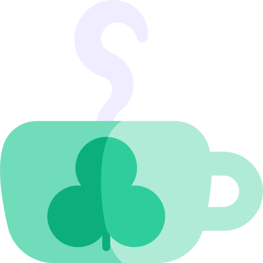 caffé irlandese Kawaii Flat icona