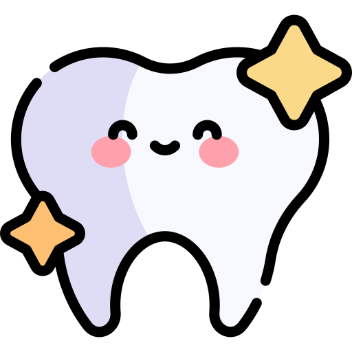 dente Kawaii Lineal color icona