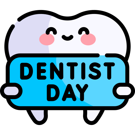 giornata del dentista Kawaii Lineal color icona