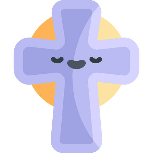 croce celtica Kawaii Flat icona