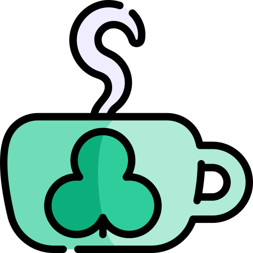 Irish coffee Kawaii Lineal color icon