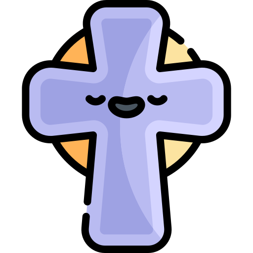 croix celtique Kawaii Lineal color Icône