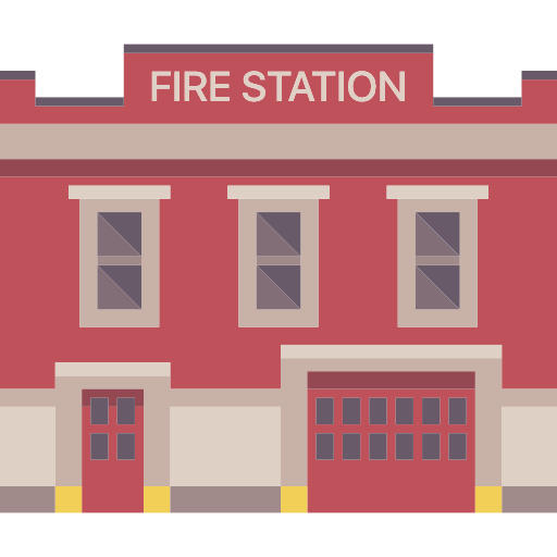 caserma dei pompieri Special Flat icona