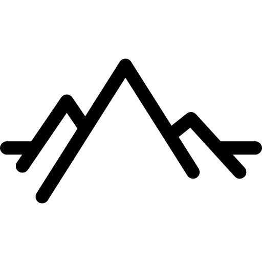 góra Basic Rounded Lineal ikona