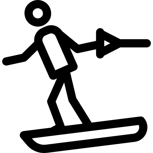 ski nautique Basic Rounded Lineal Icône