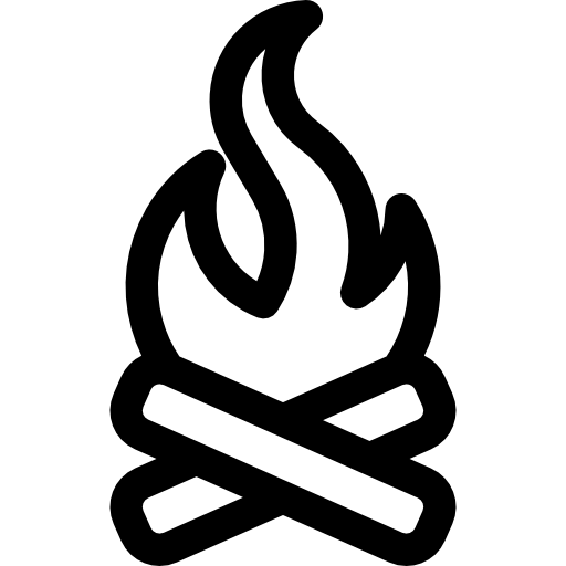 hoguera Basic Rounded Lineal icono