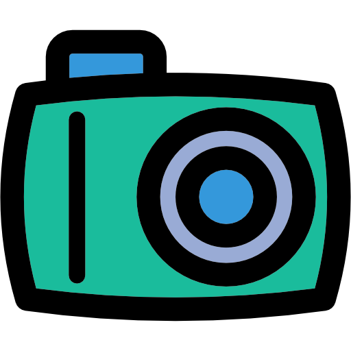 カメラ Curved Lineal color icon