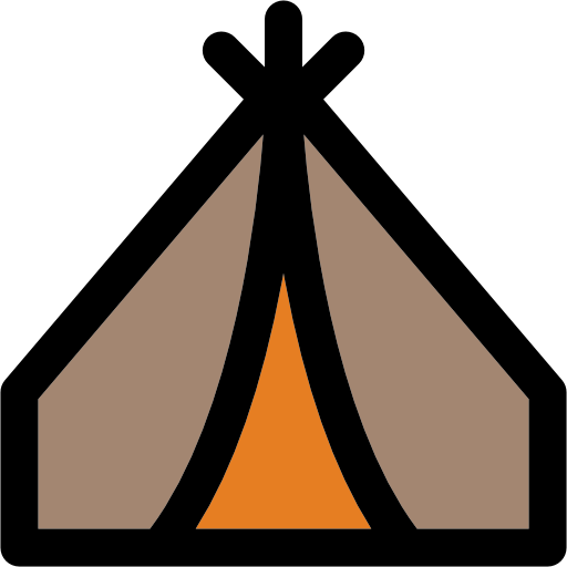 텐트 Curved Lineal color icon