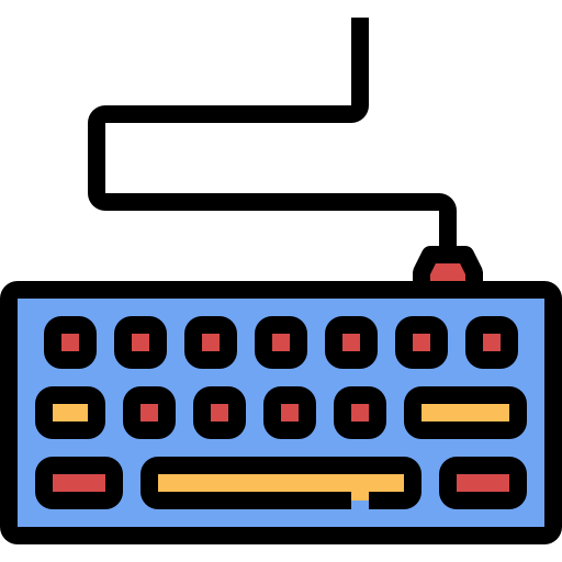 teclado Linector Lineal Color icono