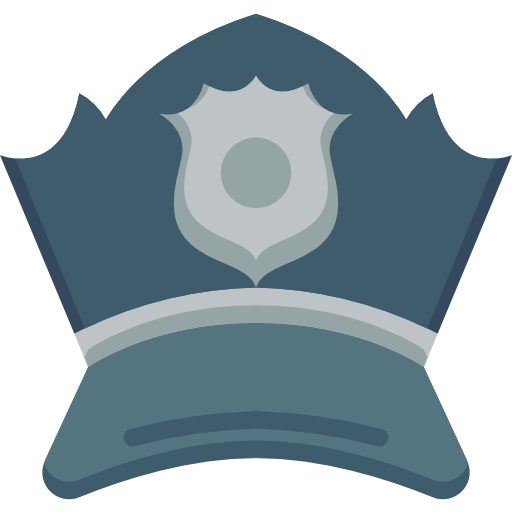 czapka policyjna Basic Miscellany Flat ikona