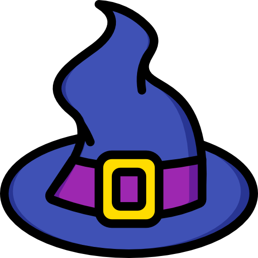sombrero de bruja Basic Miscellany Lineal Color icono