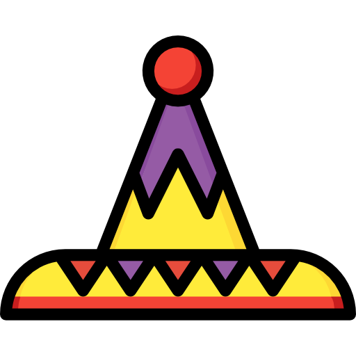 meksykański kapelusz Basic Miscellany Lineal Color ikona