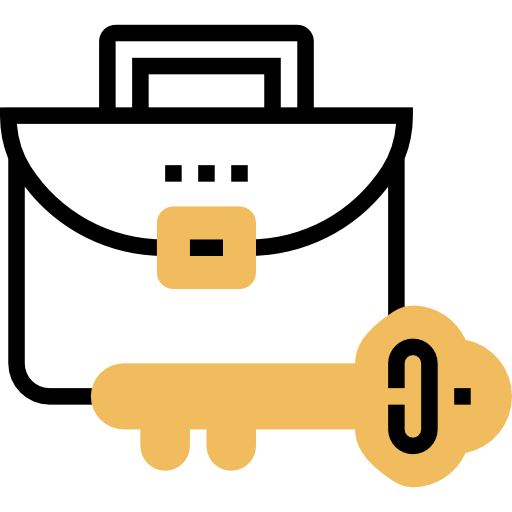 sleutel Meticulous Yellow shadow icoon