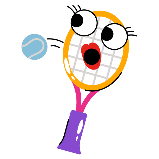 tennis Generic Sticker Color Fill icona