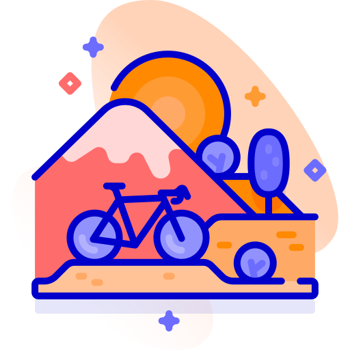 Mountain cycling Special Ungravity Lineal color icon