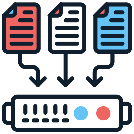 데이터 수집 Generic color lineal-color icon