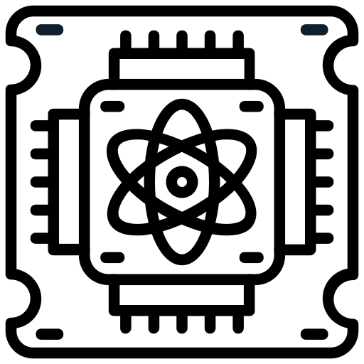 komputer kwantowy Generic black outline ikona