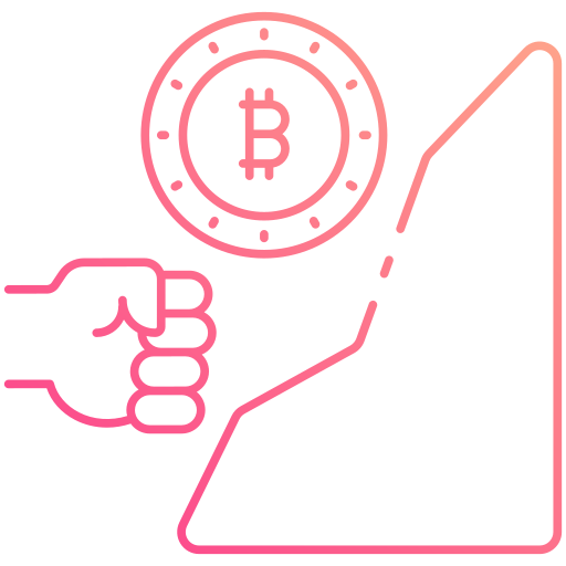 Bitcoin mining Generic gradient outline icon