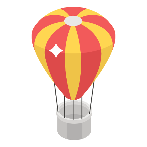 Hot air ballon Generic Isometric icon