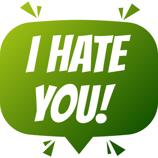 Hate you Generic Sticker Gradient Fill icon