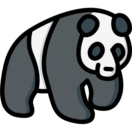 miś panda Basic Miscellany Lineal Color ikona