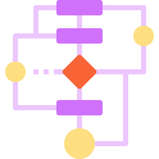 Algorithm Linector Flat icon