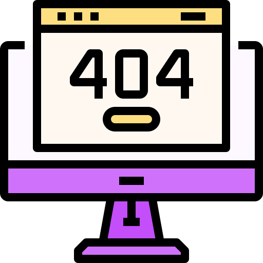 error 404 Linector Lineal Color icono