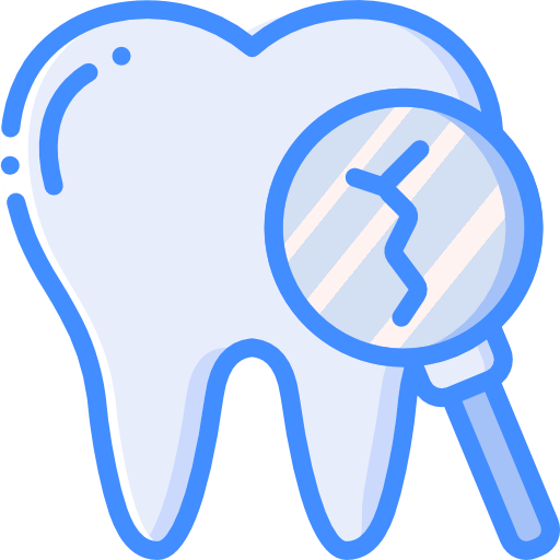 diente quebrado Basic Miscellany Blue icono