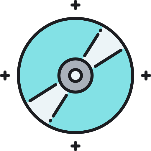 blu-ray Flaticons Lineal Color icon