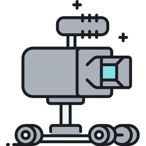 Camera dolly Flaticons Lineal Color icon
