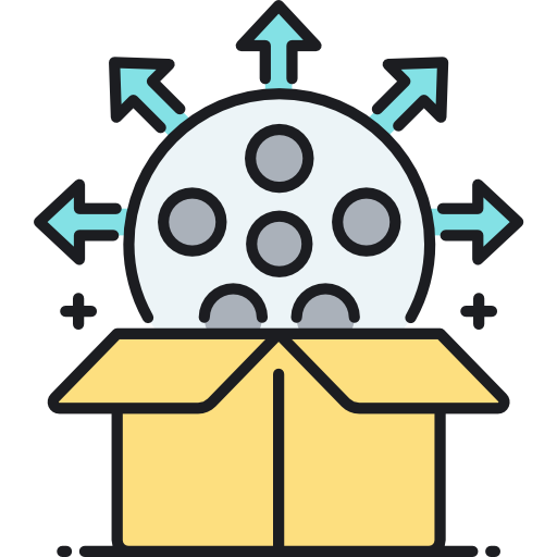 Film distribution Flaticons Lineal Color icon
