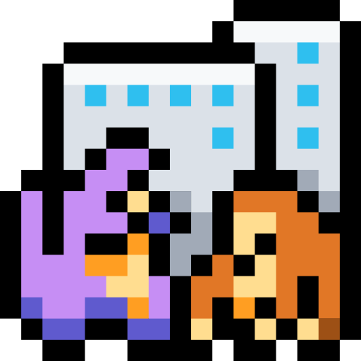 Giant monster Pixel Linear color icon