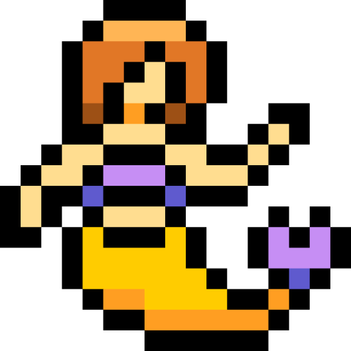 Mermaid Pixel Linear color icon