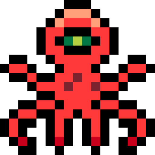 kraken Pixel Linear color icono