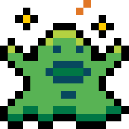 Slime Pixel Linear color icon