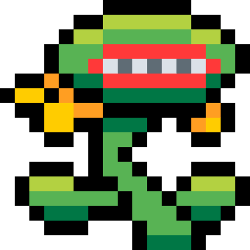 roślinny potwór Pixel Linear color ikona