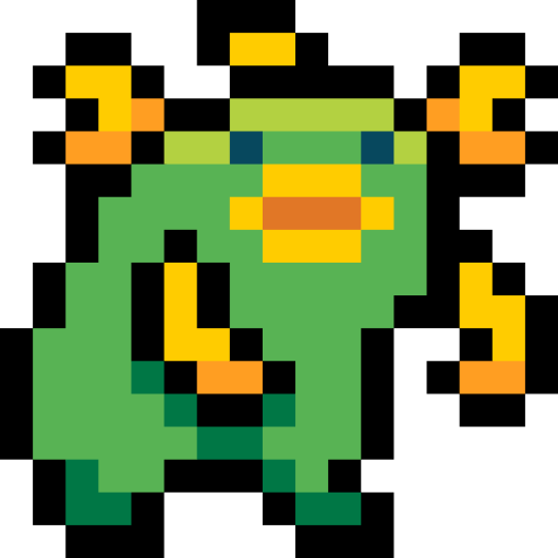 monstruo pez Pixel Linear color icono